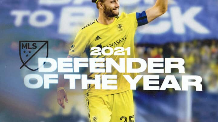 WALKER ZIMMERMAN DE NASHVILLE SOCCER CLUB NOMBRADO DEFENSOR DEL AÑO DE LA MLS POR SEGUNDA TEMPORADA CONSECUTIVA
