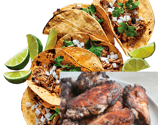 Cuando en el menu se lee tacos y pollo jerk