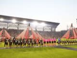 MLS and Arsenal players pose before the 2023 MLS All Star Game at Audi Field. Amber Searls-USA TODAY Sports