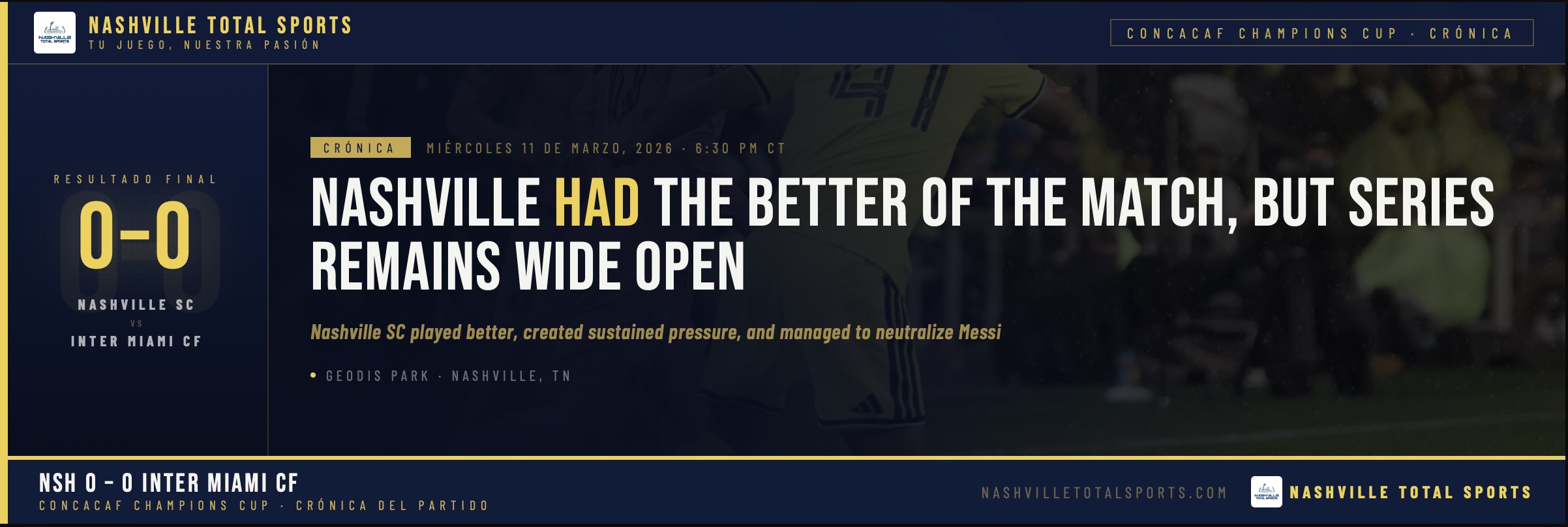 Nashville SC vs Inter Miami CF — Concacaf Champions Cup 2026