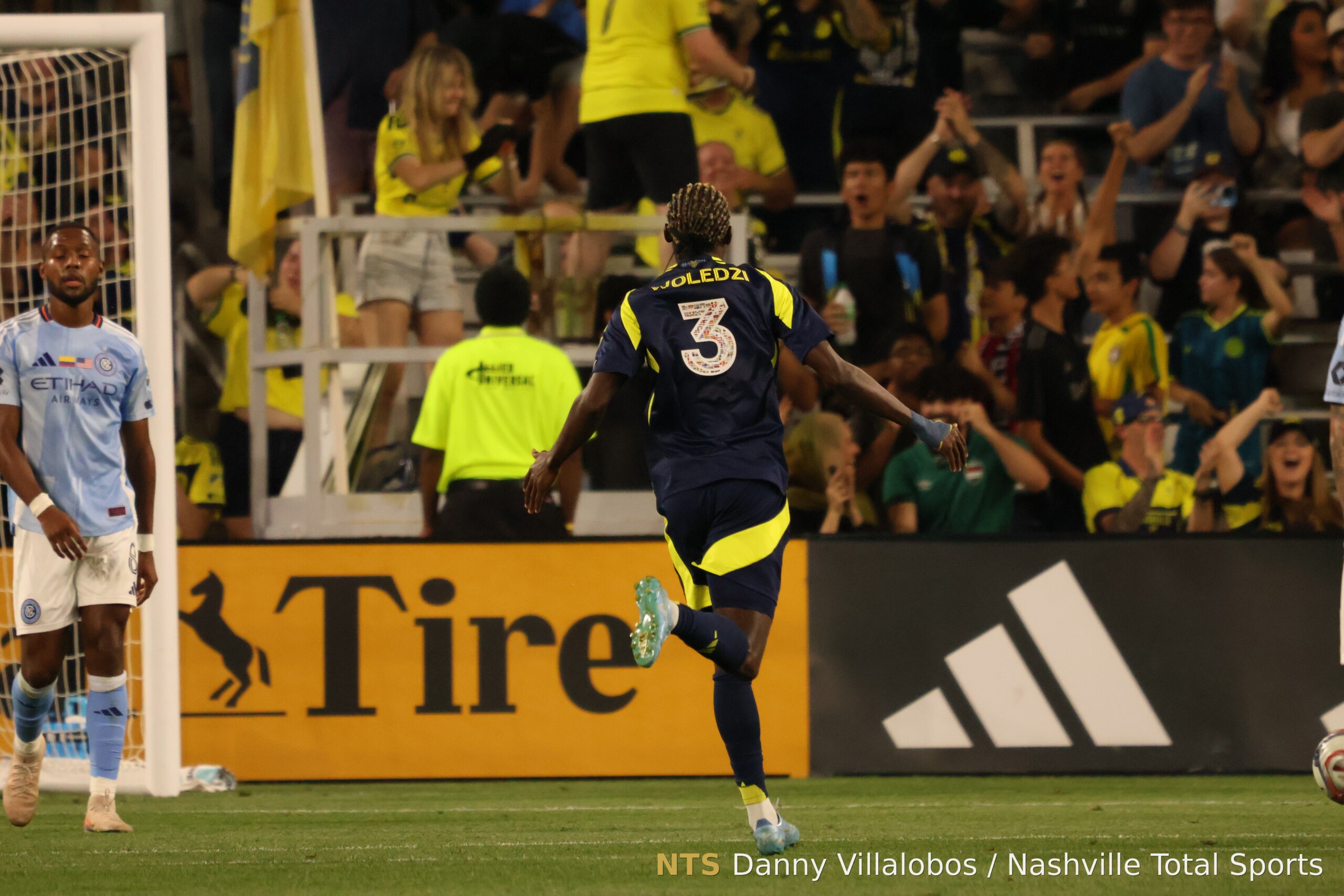 Maxwell Woledzi celebra su primer gol en MLS · Nashville SC vs NYCFC · GEODIS Park · 2026