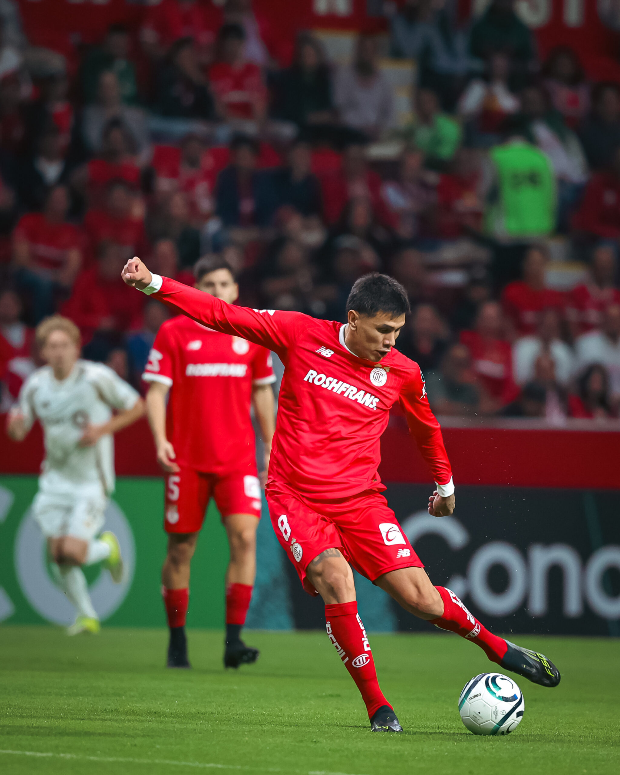 La plantilla de Toluca celebra el pase a la final de la Concacaf Champions Cup