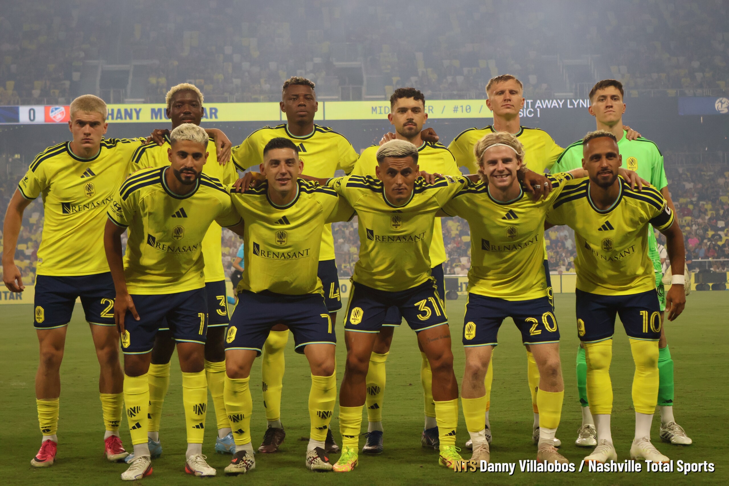 Once titular de Nashville SC antes de Nashville SC vs FC Cincinnati
