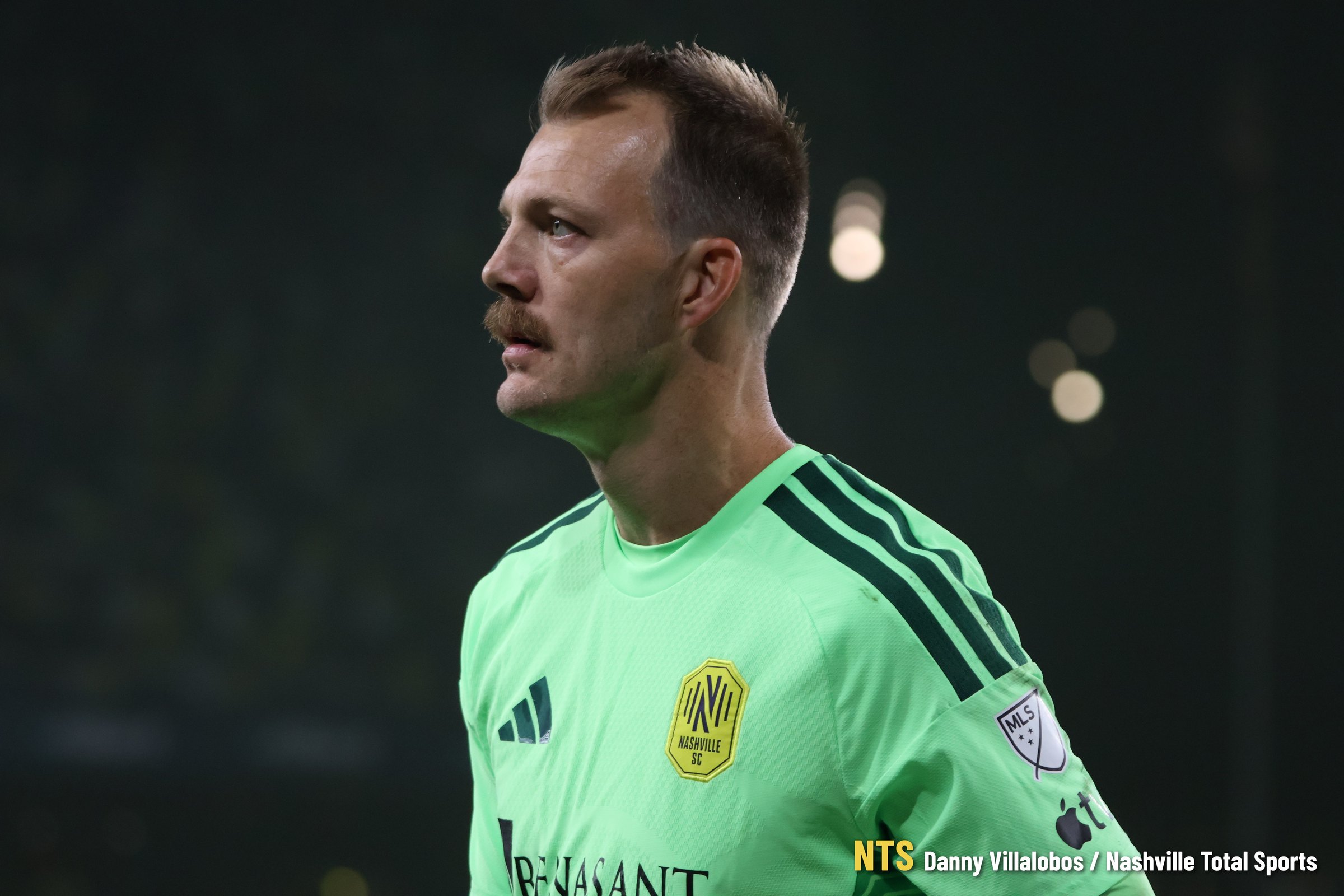 Joe Willis, portero de Nashville SC, en el Nashville SC 2-0 Toronto FC en GEODIS Park