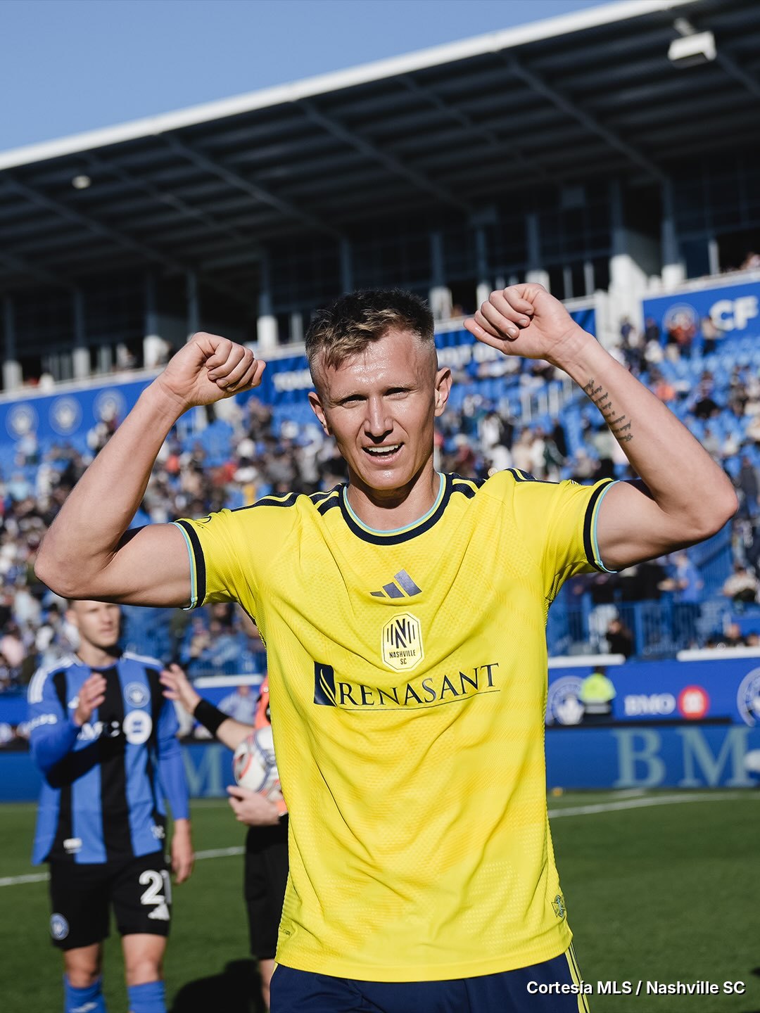 El Talismán festeja al final del partido. Nashville SC campeón del Supporters' Shield 2026